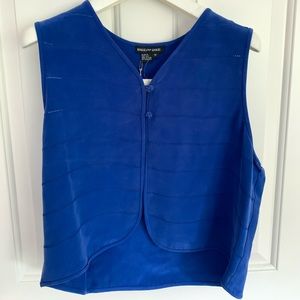 Vintage Blue Silk Due Per Due Vest Size 10